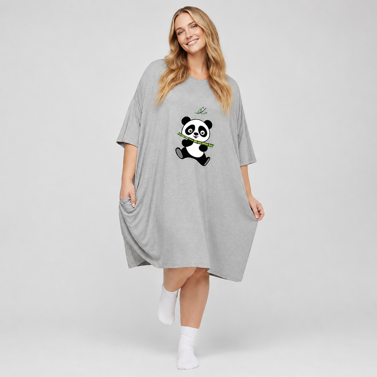 T-shirt de nuit oversize - Panda