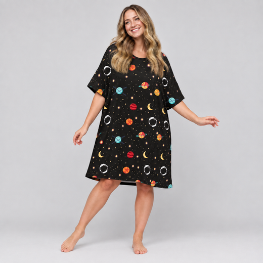 T-shirt de nuit oversize - Nuit Cosmique